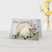 Mouse Happy Birthday Card Karte (Gelbe Blume)