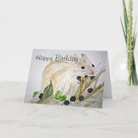 Mouse Happy Birthday Card Karte (Vorderseite)