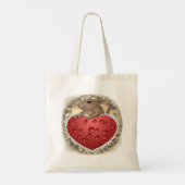Mouse Heart individuelle Name Tote Bag Tragetasche (Rückseite)