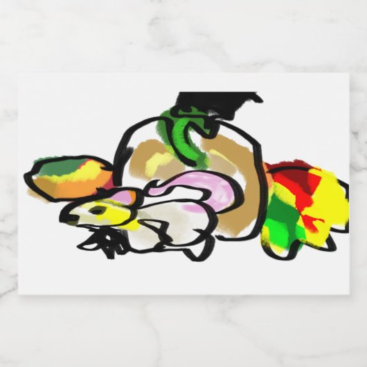 Mouse Herbst Schaumweinetikett (Einzelnes Label)