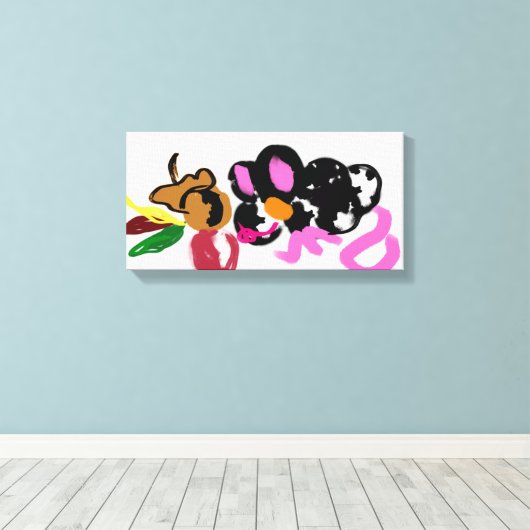 Mouse Herbstspass Leinwanddruck (Insitu (Holzboden))