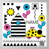 Mouse House Wheelie Mouse Poster 1 - personalisier (Vorne)