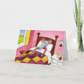 Mouse in Bed - Get well Card Karte (Vorderseite)