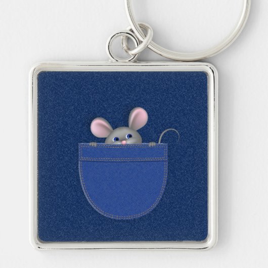Mouse in Pocket Schlüsselanhänger (Vorne)