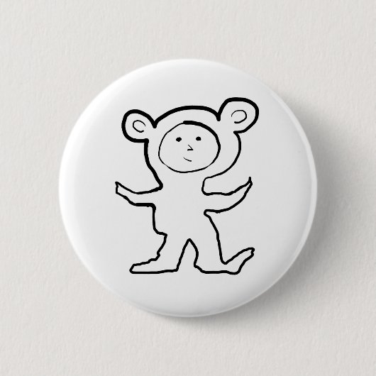 Mouse Jammie Kid Button (Vorderseite)