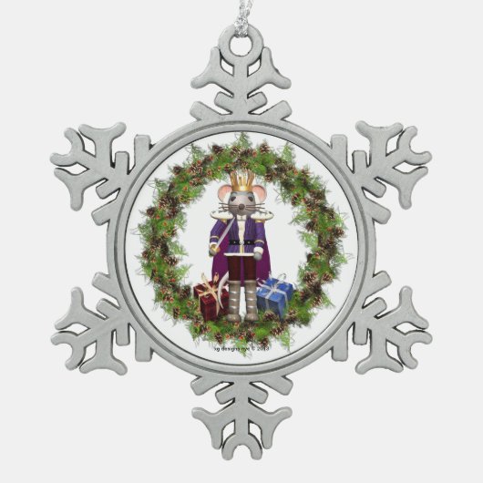 Mouse King Nutcracker Snowflake Ornament (Vorderseite)