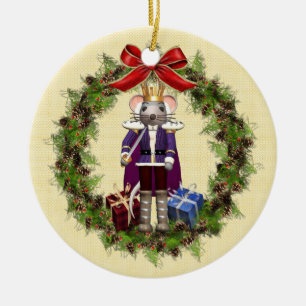Mouse King Personalized Christmas Round Ornament