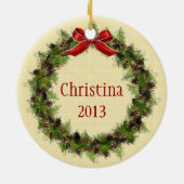 Mouse King Personalized Christmas Round Ornament (Hinten)