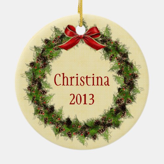 Mouse King Personalized Christmas Round Ornament (Hinten)