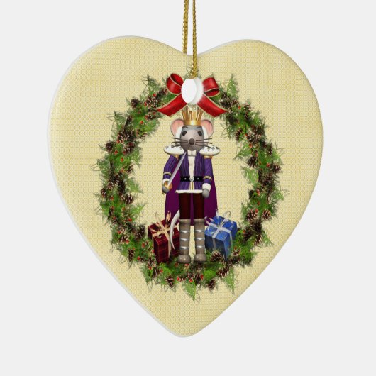 Mouse King Wreath Heart Ornament (Rechts)