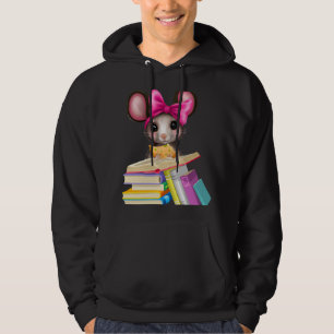 Mouse Lover Book Lover Design Mäuse und Bücher Hoodie