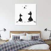 Mouse Meet Stretched Canvas Print Leinwanddruck (Insitu (Schlafzimmer))
