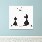 Mouse Meet Stretched Canvas Print Leinwanddruck (Insitu (Holzboden))