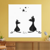 Mouse Meet Stretched Canvas Print Leinwanddruck (Insitu (Wohnzimmer))