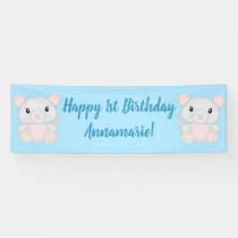 Mouse Mice Birthday Party Banner