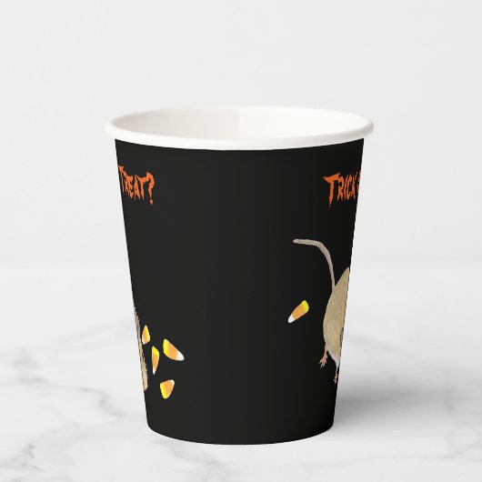 Mouse mit Candy Corns trick oder behandeln Pappbecher (Links)