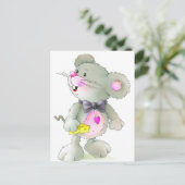 Mouse mit Käse Postkarte (Stehend Vorderseite)