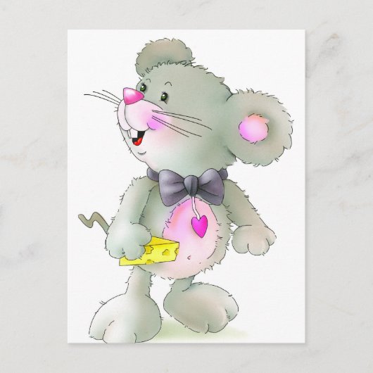Mouse mit Käse Postkarte (Vorderseite)