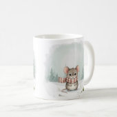 Mouse Mug Cute Watercolor Winter Christmas Gift Wo Kaffeetasse (VorderseiteRechts)