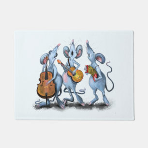 Mouse Music Band Fun Doormat Fußmatte