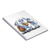 Mouse Music Band Fun Notebook Notizblock (Rechte Seite)