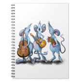 Mouse Music Band Fun Notebook Notizblock (Vorderseite)