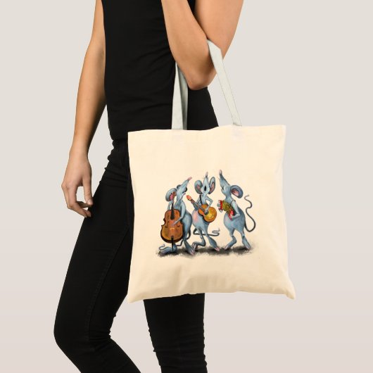 Mouse Music Band Fun Tote Bag Tragetasche (Vorderseite (Produkt))