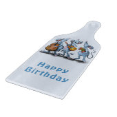 Mouse Music Band Funny Birthday Cutting Board Schneidebrett (Ecke)