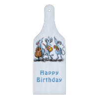 Mouse Music Band Funny Birthday Cutting Board