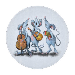 Mouse Music Band Funny Cutting Board Schneidebrett