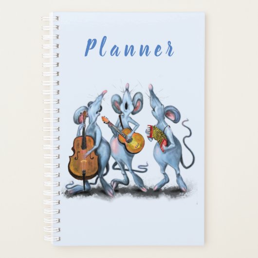 Mouse Music Band Funny Planner Planer (Vorderseite)