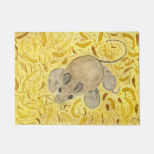 Mouse Nest Watercolor Fußmatte
