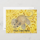 Mouse Nest Watercolor Postkarte (Vorne/Hinten)