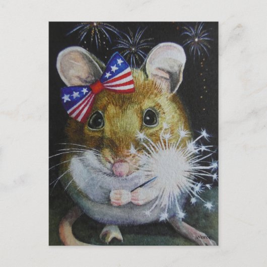 Mouse Nr. 1 zum Unabhängigkeitstag Art Postkarte (Vorderseite)