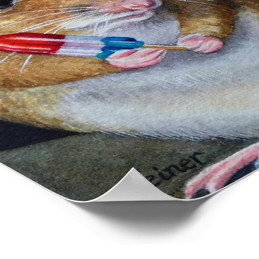 Mouse Nr. 2 Wasserfarbe Art 8x10 Poster (Ecke)