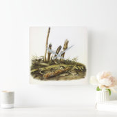 Mouse oder Maus mit geringer Ernte Quadratische Wanduhr (Zuhause)