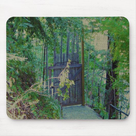 Mouse Pad - Bamboo Gate in Forest Garden Mousepad (Vorne)