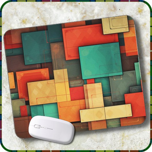 MOUSE PAD - Color-blocks in Many Colors Mousepad