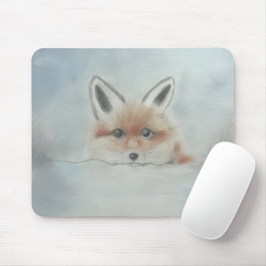 Mouse pad, fox cub in winter mousepad (Mit Mouse)