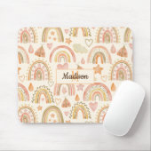 Mouse Pad Individuelle Name Monogram Geschenk Boho Mousepad (Mit Mouse)