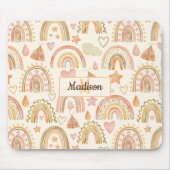 Mouse Pad Individuelle Name Monogram Geschenk Boho Mousepad (Vorne)