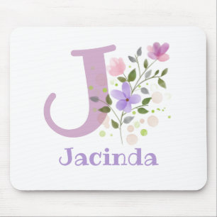 Mouse Pad Initial Plus Name & Blume Design Mousepad