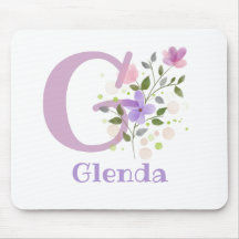Mouse Pad Initial Plus Name & Blume Design