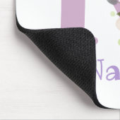 Mouse Pad Initial Plus Name & Blume Design Mousepad (Ecke)
