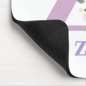 Mouse Pad Initial Plus Name & Blume Design Mousepad (Ecke)