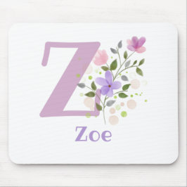 Mouse Pad Initial Plus Name & Blume Design Mousepad