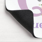 Mouse Pad Initial Plus Name & Blume Design Mousepad (Ecke)