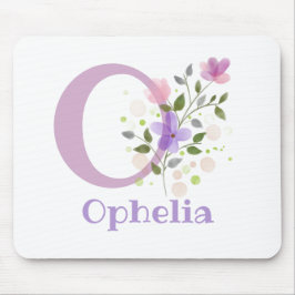 Mouse Pad Initial Plus Name & Blume Design Mousepad