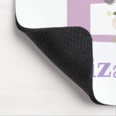 Mouse Pad Initial Plus Name & Blume Design Mousepad (Ecke)