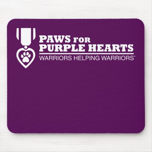 Mouse Pad - Lila w-White-Logo Mousepad (Vorne)